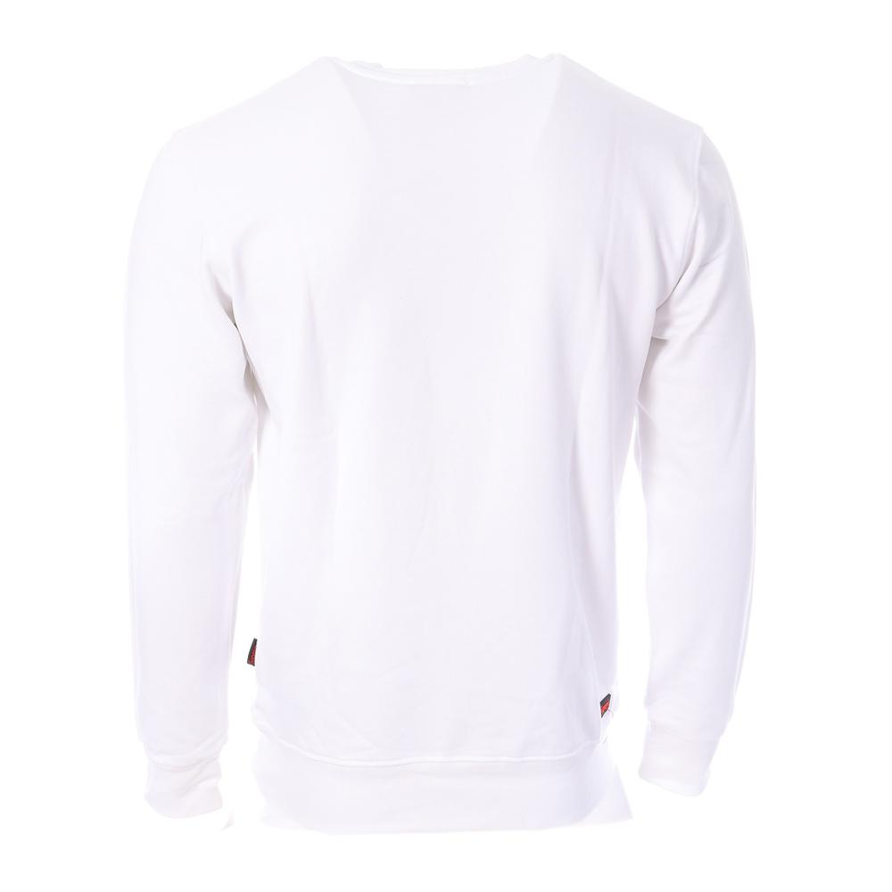 Sweat Blanc Homme Supreme Grip Mark vue 2