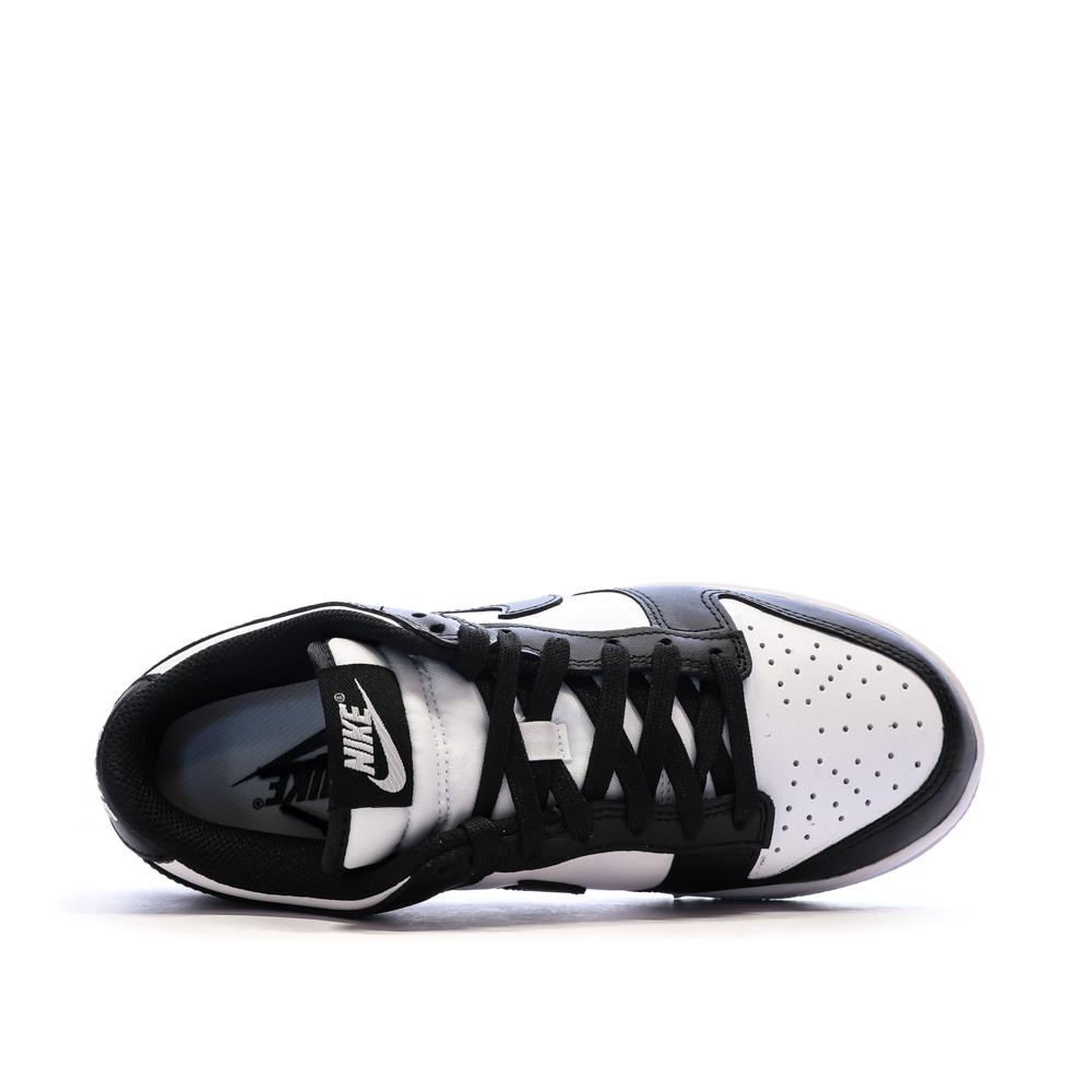 Baskets Noir/Blanc Mixte Nike Dunk Low Panda vue 4