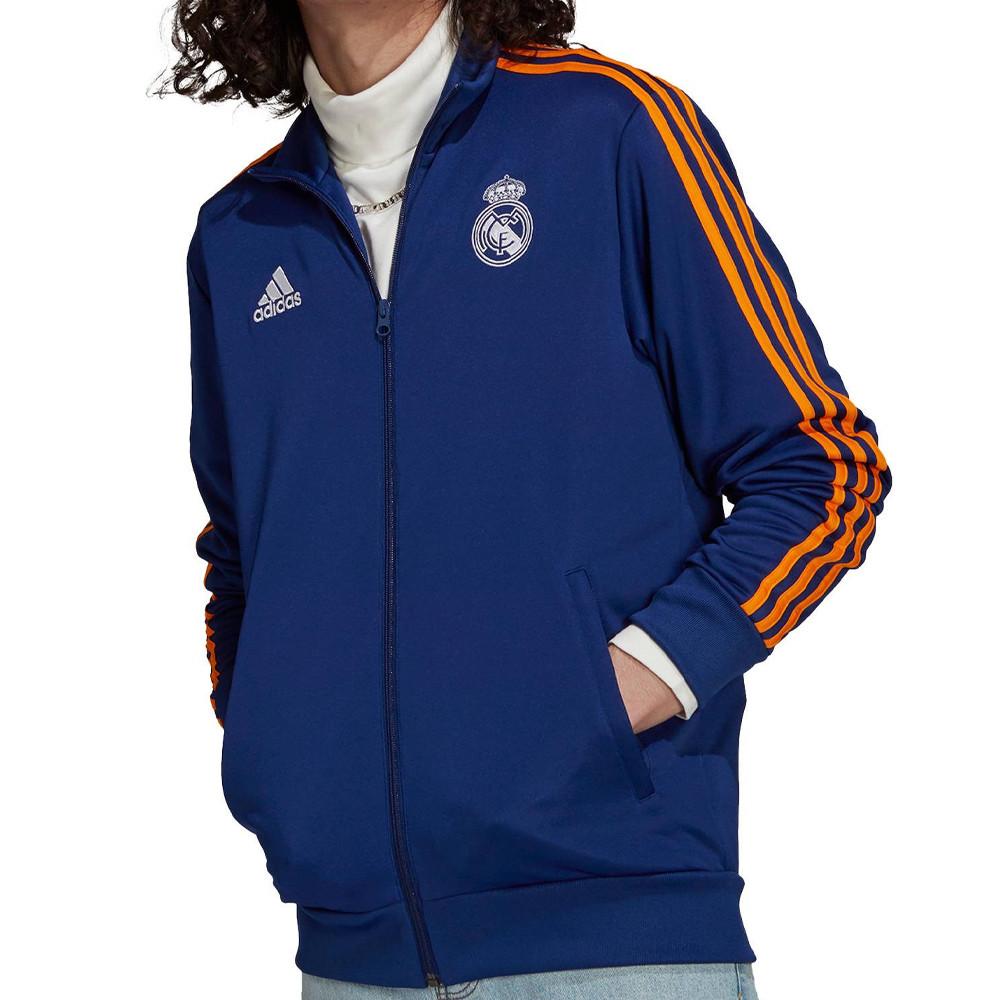 Veste de survêtement Bleu Homme Adidas Real Madrid pas cher