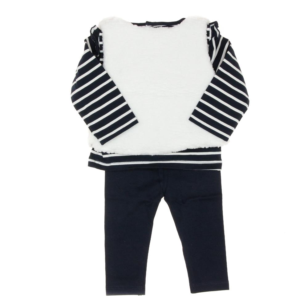 Ensemble Marine/Blanc Bébé Fille EOM Fula vue 2