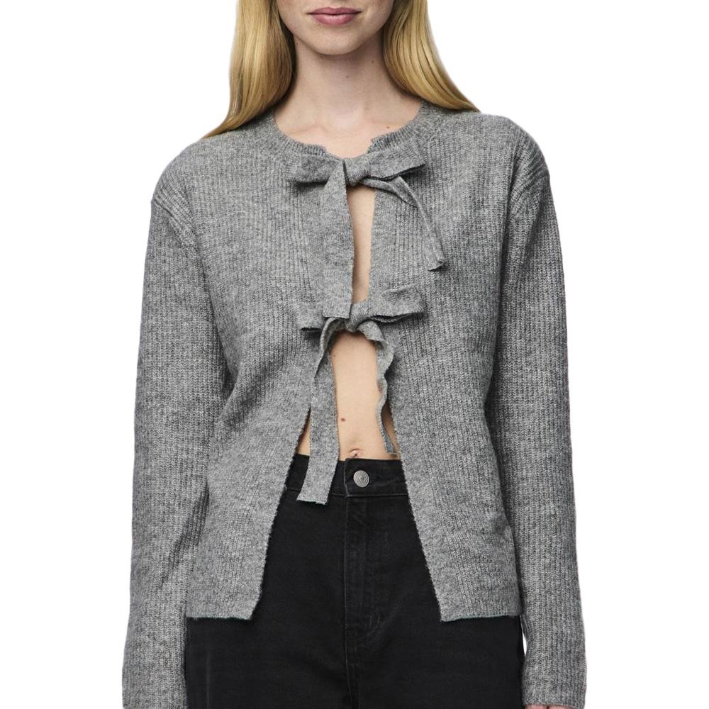 Gilet Gris Femme Pieces Silly pas cher