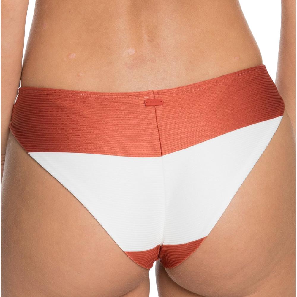 Bas de Bikini Blanc/Marron Femme Roxy Kelia vue 2