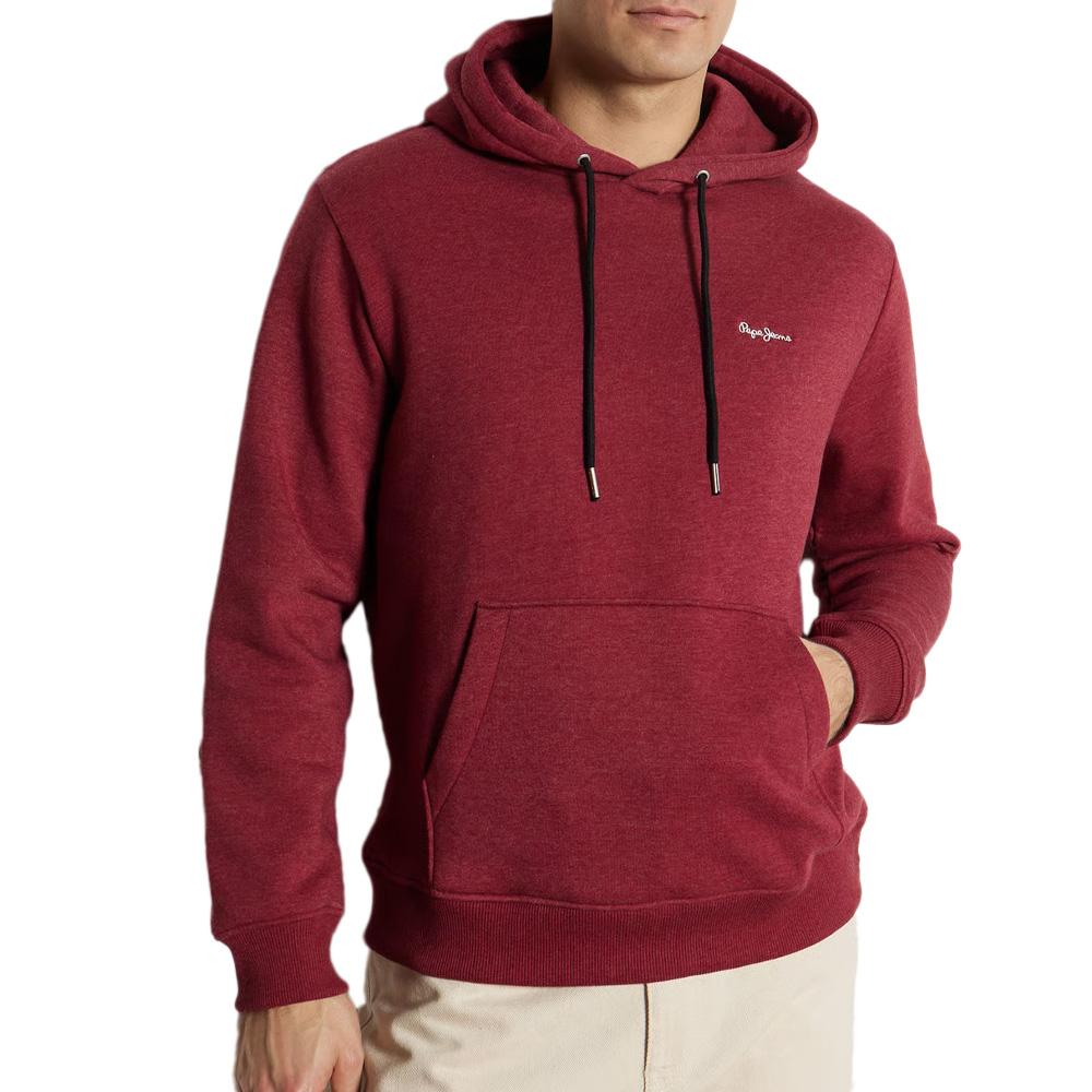 Sweat à Capuche Bordeaux Homme Pepe jeans Hoodie pas cher