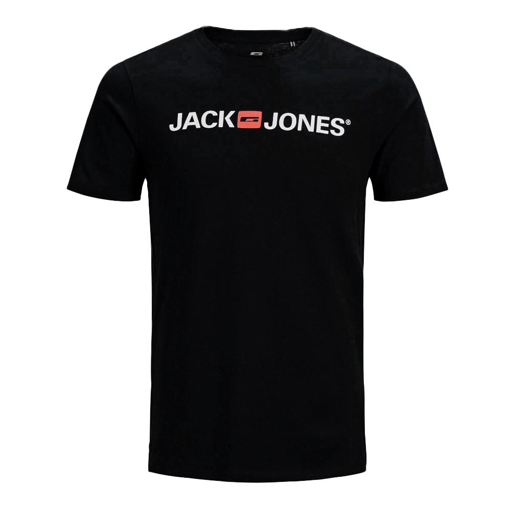 T-shirt Noir Garçon Jack & Jones Neck pas cher