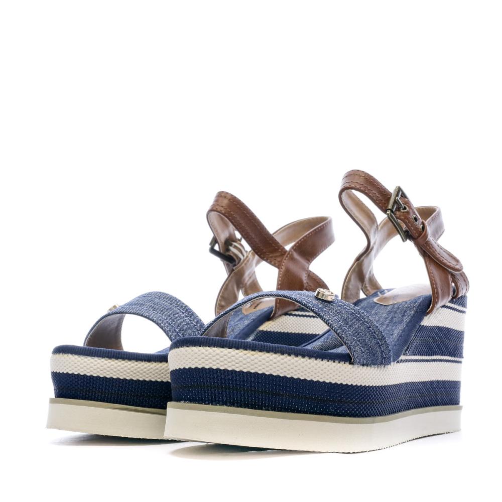 Sandales compensées Bleu Femme Beppi Wedge vue 6