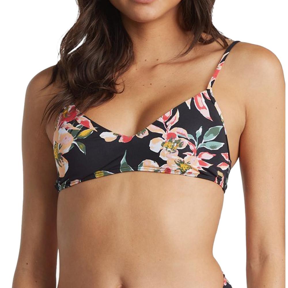 Haut de Bikini Noir à fleurs Femme Roxy Garden Surf pas cher