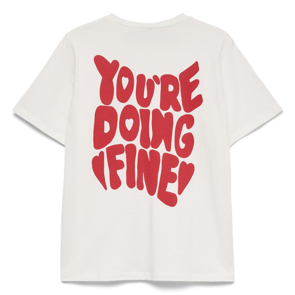 T-shirt Blanc Femme Vero Moda Emma vue 2