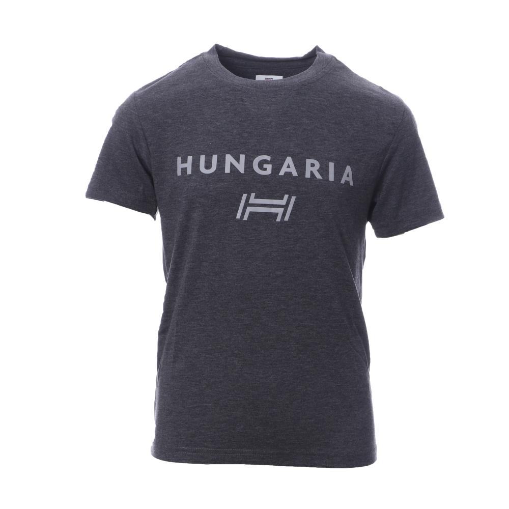 Tee Shirt Gris Junior HUNGARIA BASIC CORPORATE pas cher
