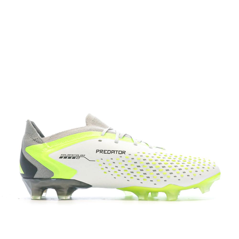 Chaussures de foot Blanc/Vert football Homme Adidas Predator Accuracy.1 L AG vue 2