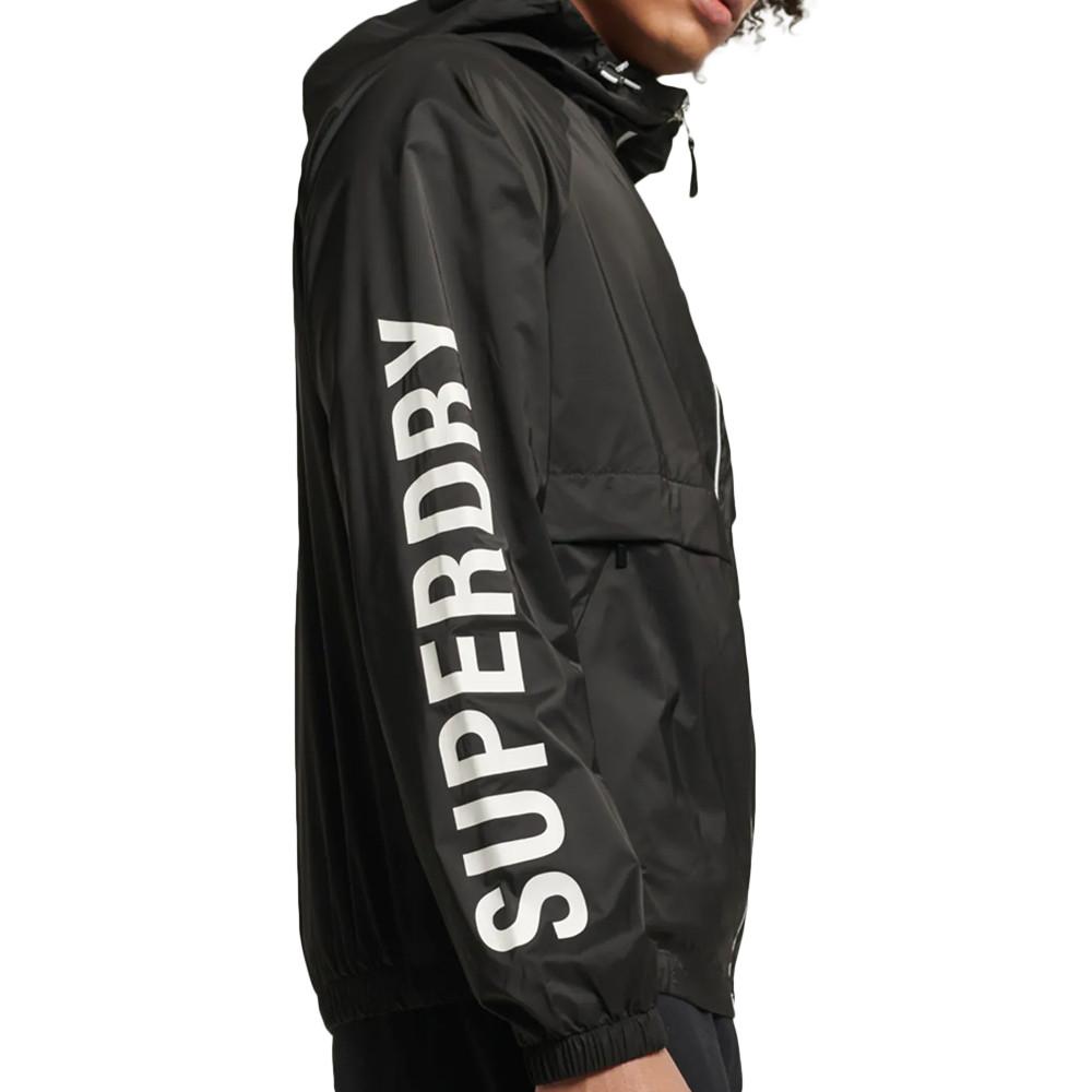 Veste Coupe-Vent Noir Homme Superdry Code Essential vue 2