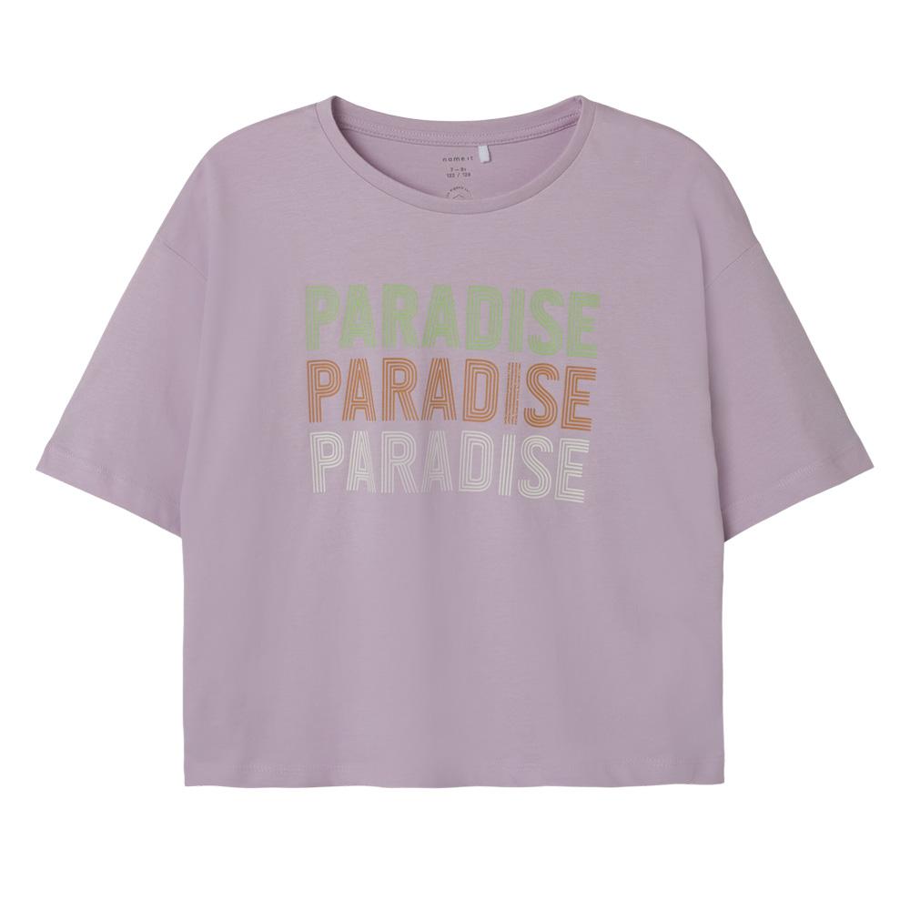 T-shirt Mauve Fille Name it Mlasso pas cher