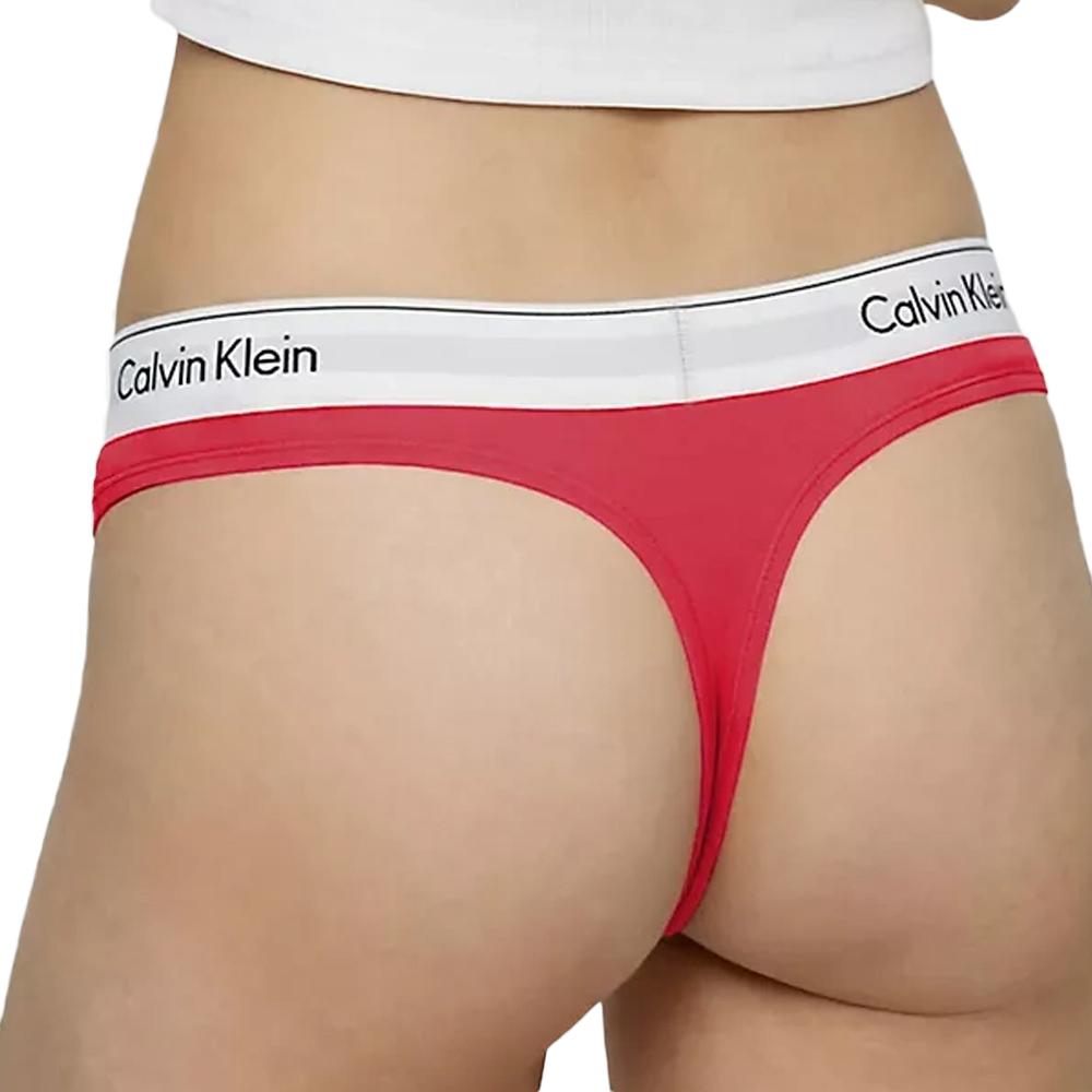 X2 Strings Gris/Rose Femme Calvin Klein Jeans Thong vue 3