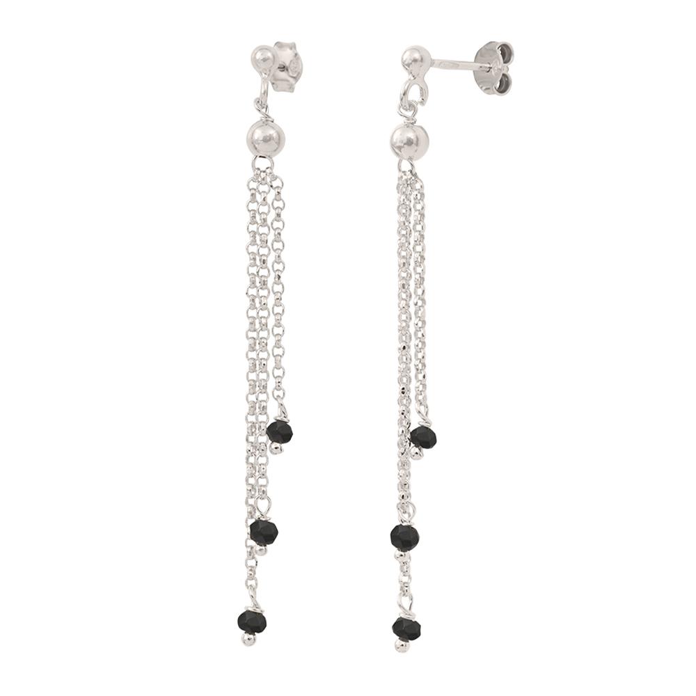Boucles D'oreilles Noir Clio Blue Cristal pas cher