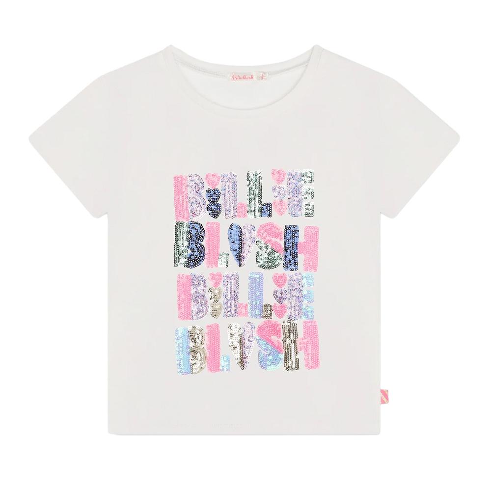 Camiseta blanca para niña Billieblush U20493 barato