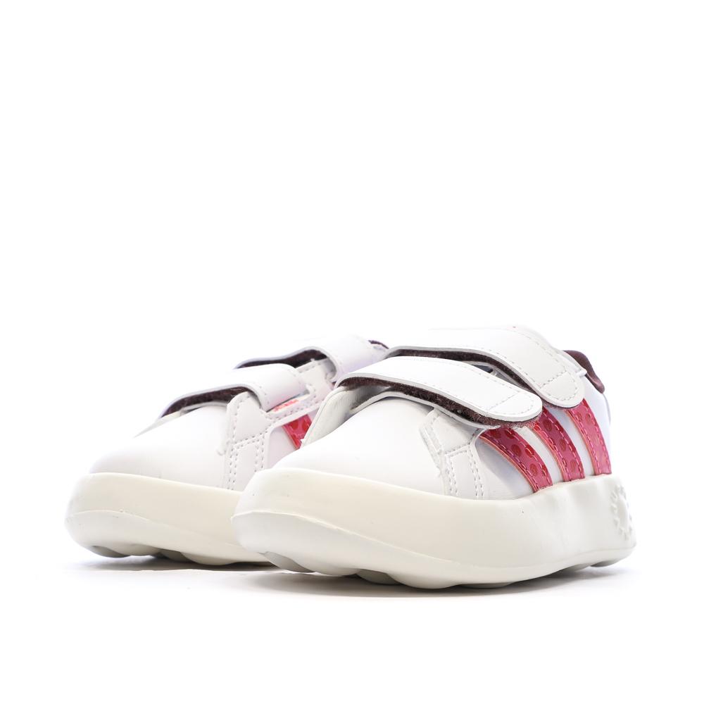 Baskets Blanches/Rouges Fille Adidas Grand Court Minnie vue 6