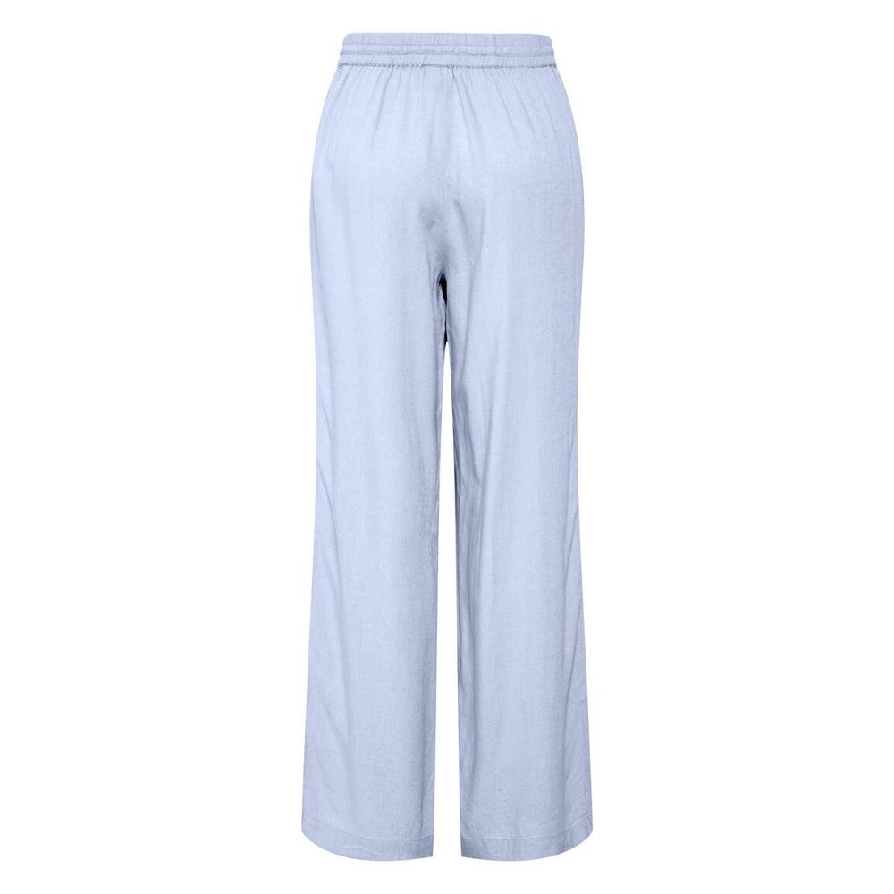 Pantalon fluide Bleu Femme Pieces Wide vue 2