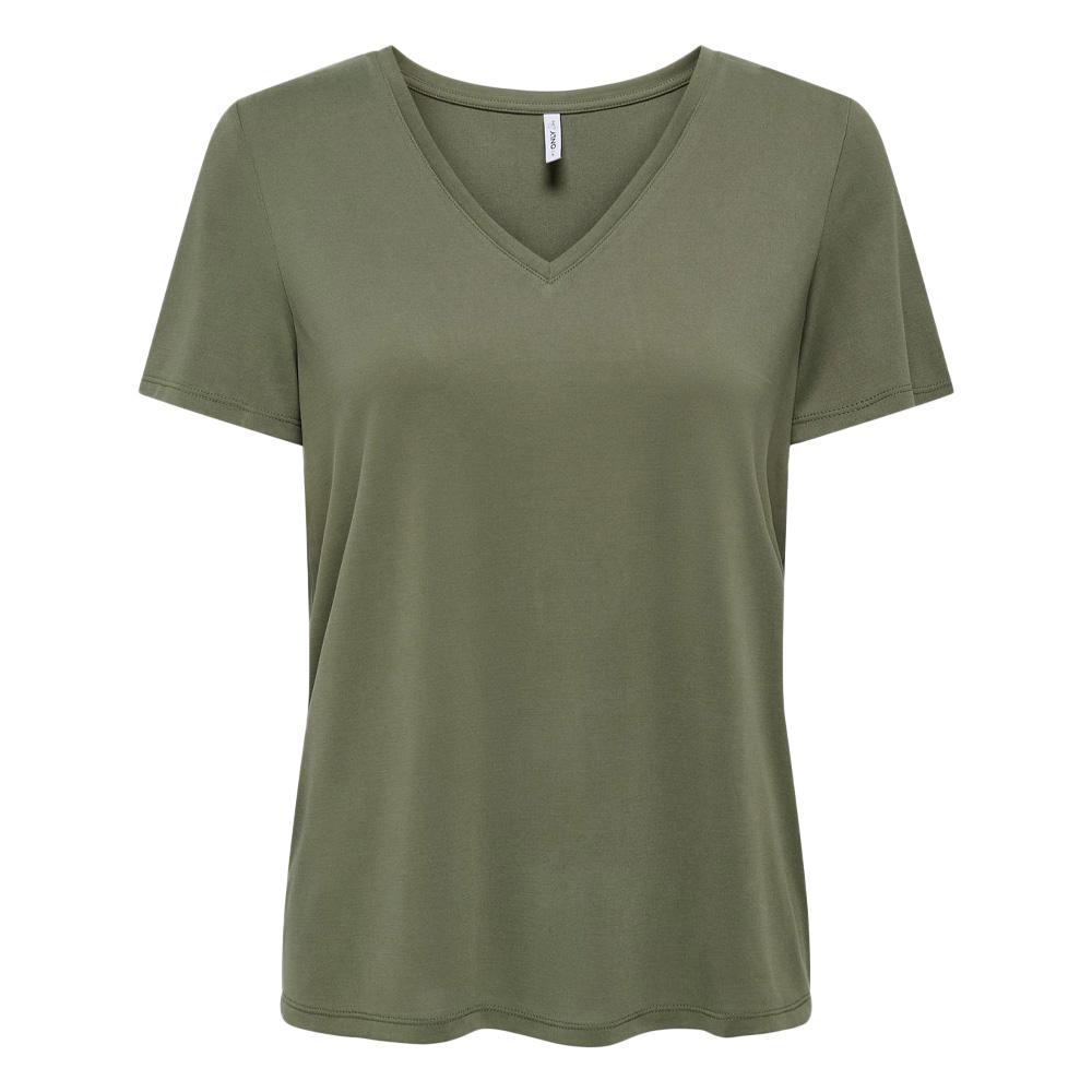 T-Shirt Kaki Femme Only Free Life pas cher