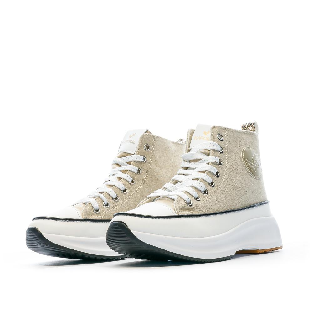 Baskets Montantes Doré Femme Kaporal Christy vue 6
