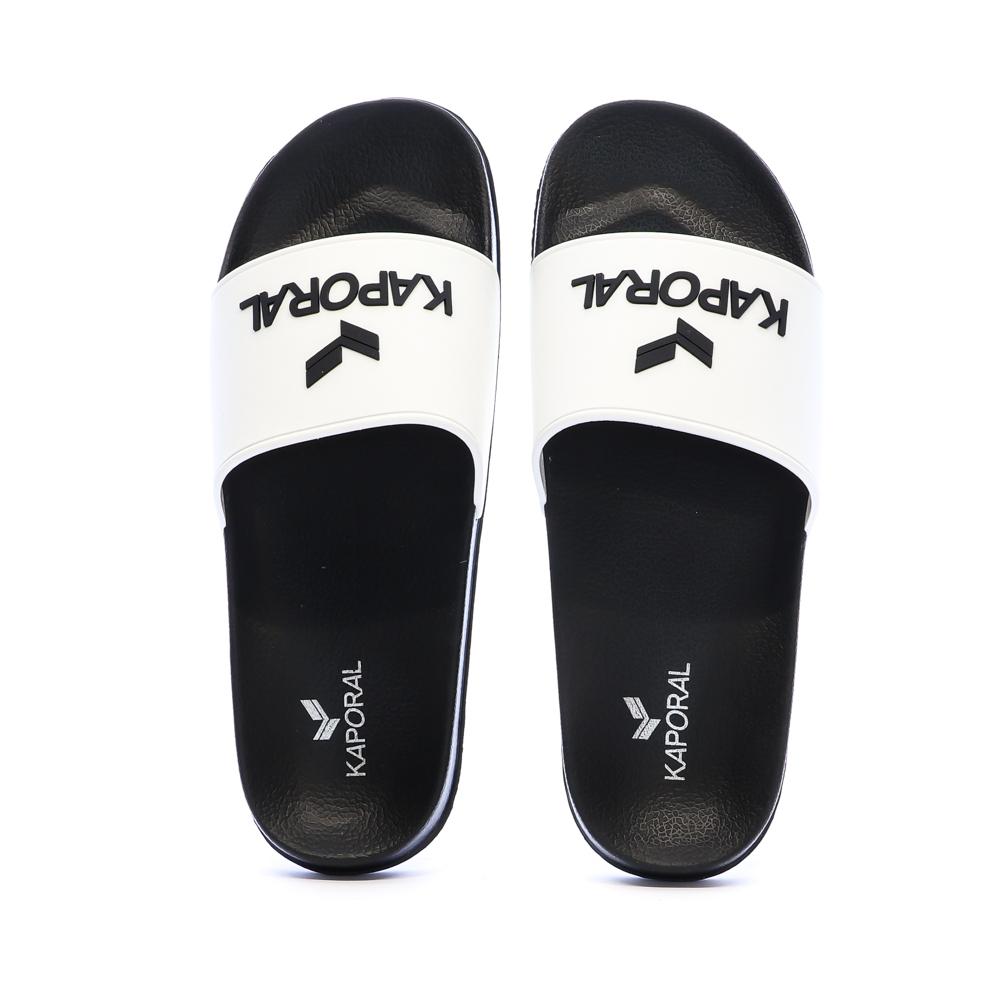 Claquettes Blanc/Noir Homme Kaporal Baporal vue 3