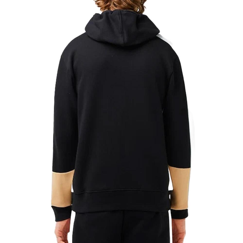 Sweat Noir Homme Lacoste Colorblock Hoodie vue 2