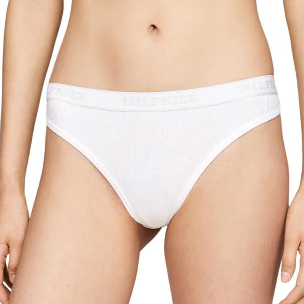String Blanc Femme Tommy Hilfiger ThongR pas cher