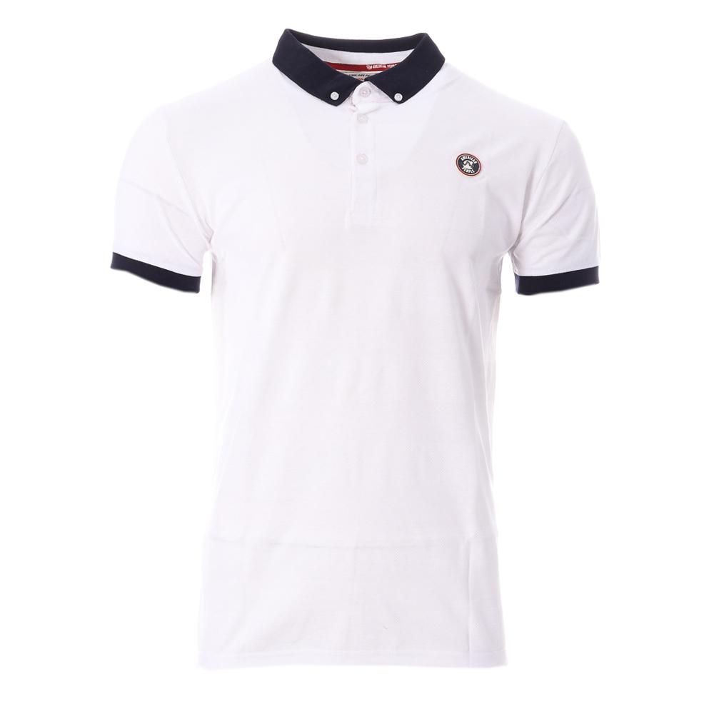 Polo Blanc Homme American People Paladin pas cher