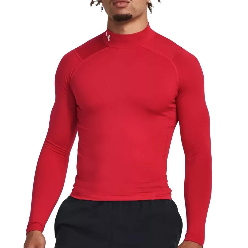 T-shirt Rouge Homme Under Armour Comp Mock pas cher