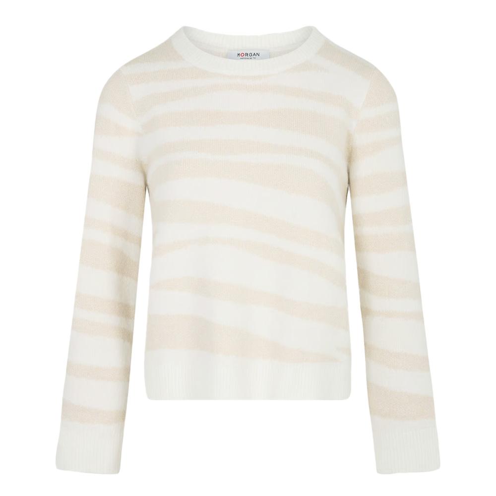 Pull Beige/Blanc Femme Morgan MTIGRA vue 3
