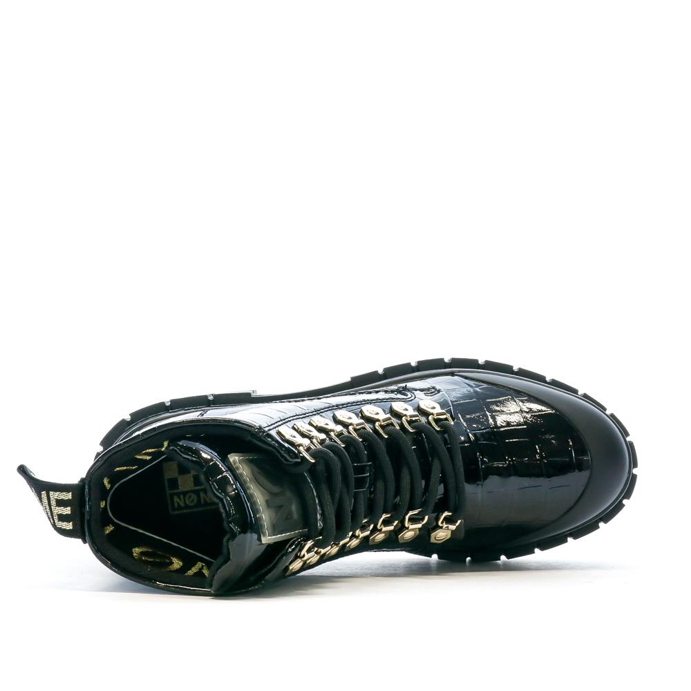 Boots Noir Croco Femme No Name Kross Low vue 7