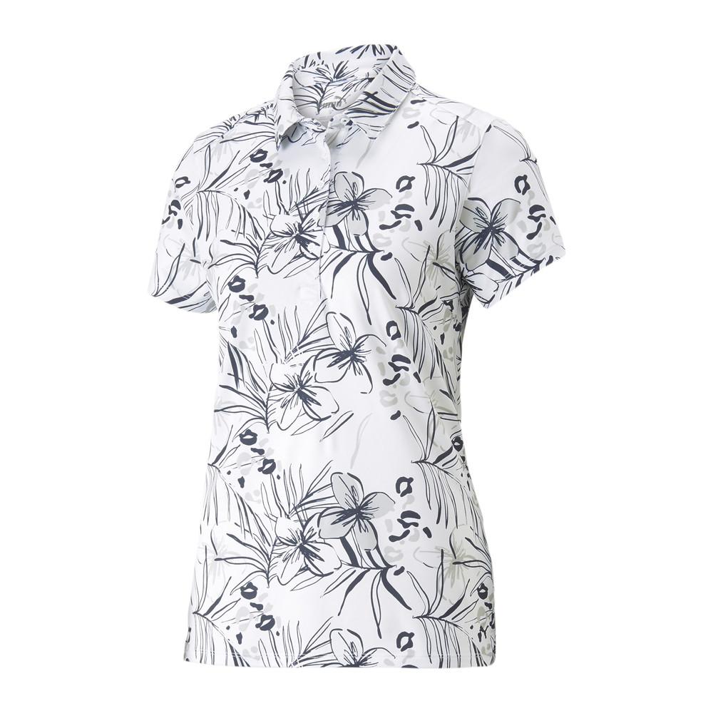 Polo Blanc/Gris Femme Puma Artwork pas cher