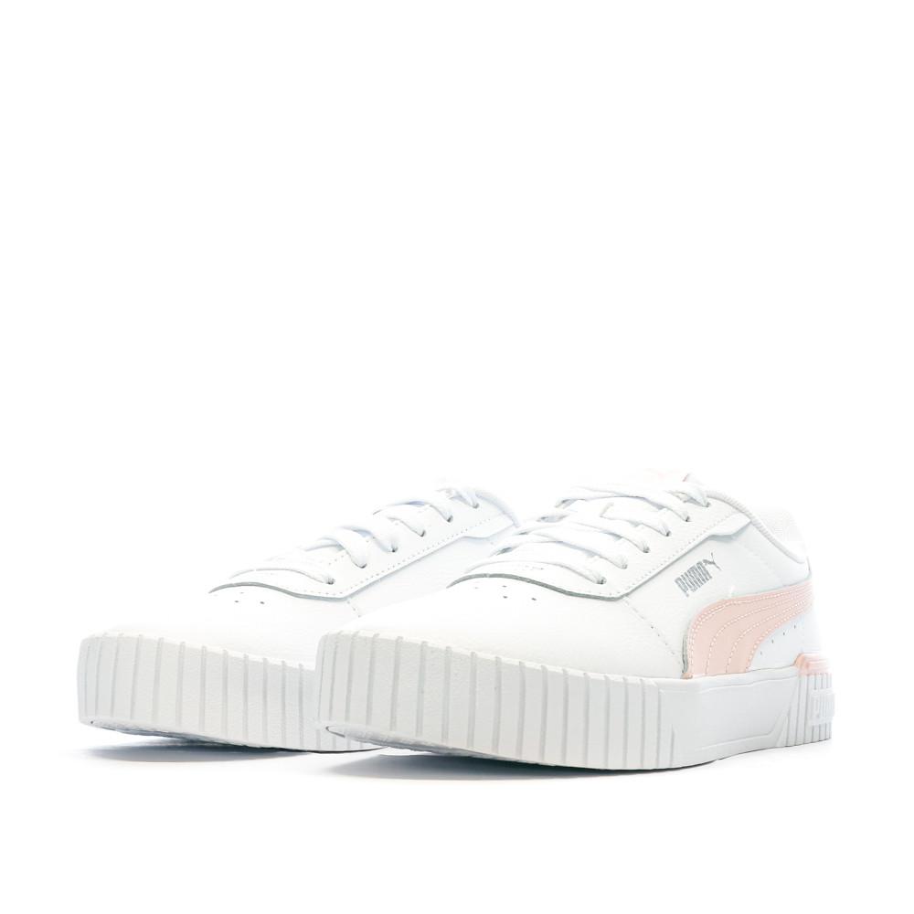 Baskets Blanches/Rose Femme Puma Carina 2.0 vue 6