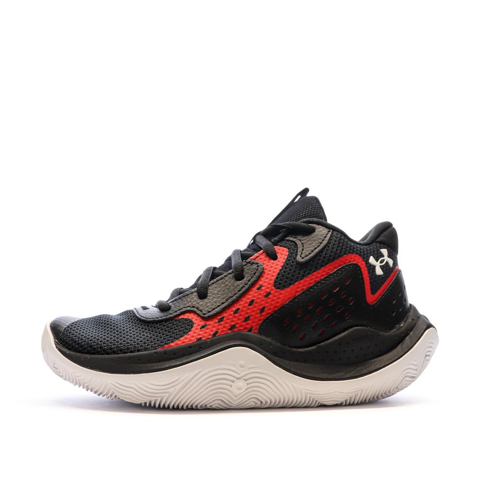 Chaussures de Basket Noires/Rouge Garçon Under Armour Jet 23 pas cher