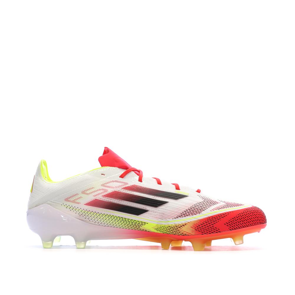 Chaussures de Foot Blanc/Rouge Adidas F50 Elite AG vue 2