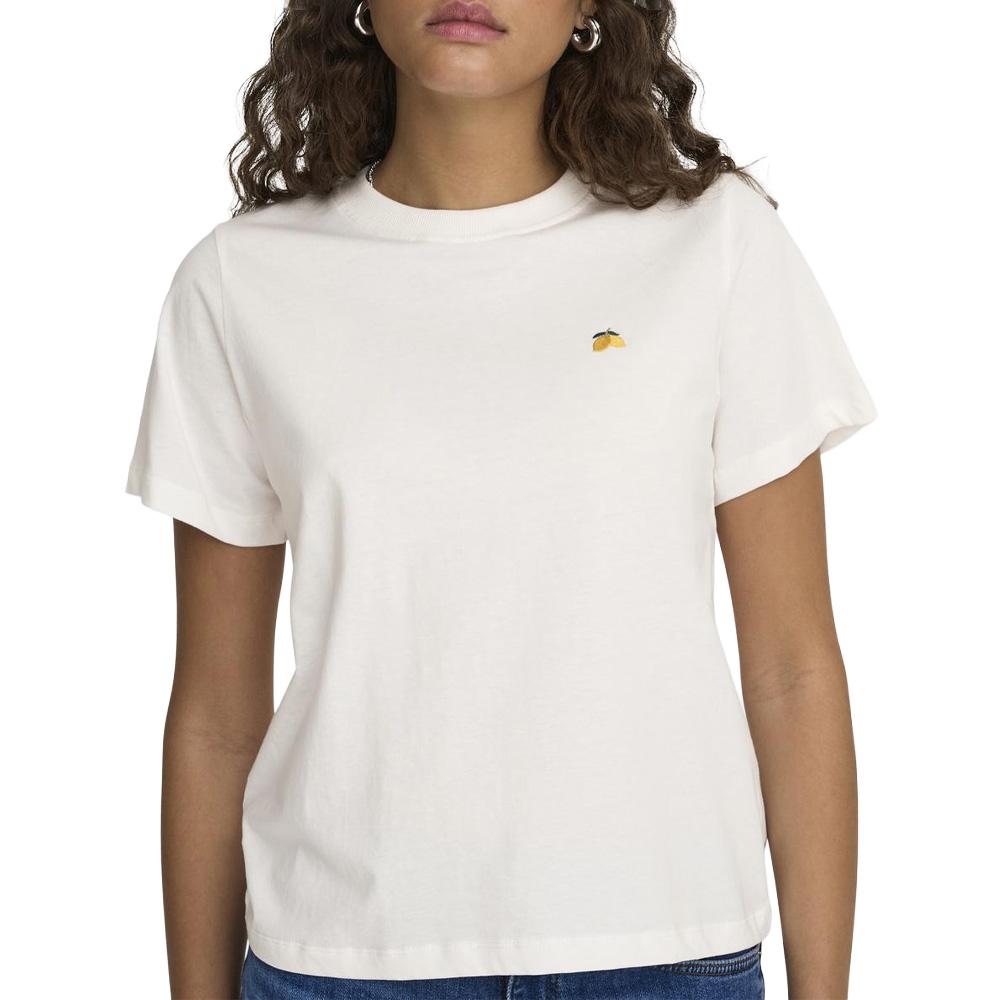 T-Shirt Blanc Femme JDY Citron pas cher