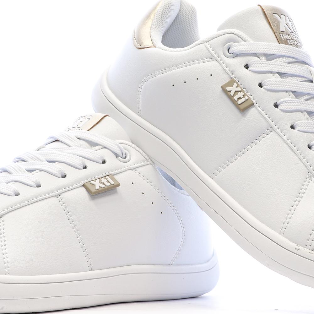 Weiße/goldfarbene Damen-Sneaker Xti Plata Ansicht 7