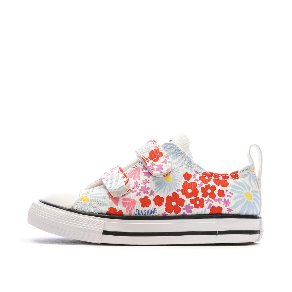 Baskets Blanches/Roses/Rouges/Bleu Fille Converse All Star Easy pas cher