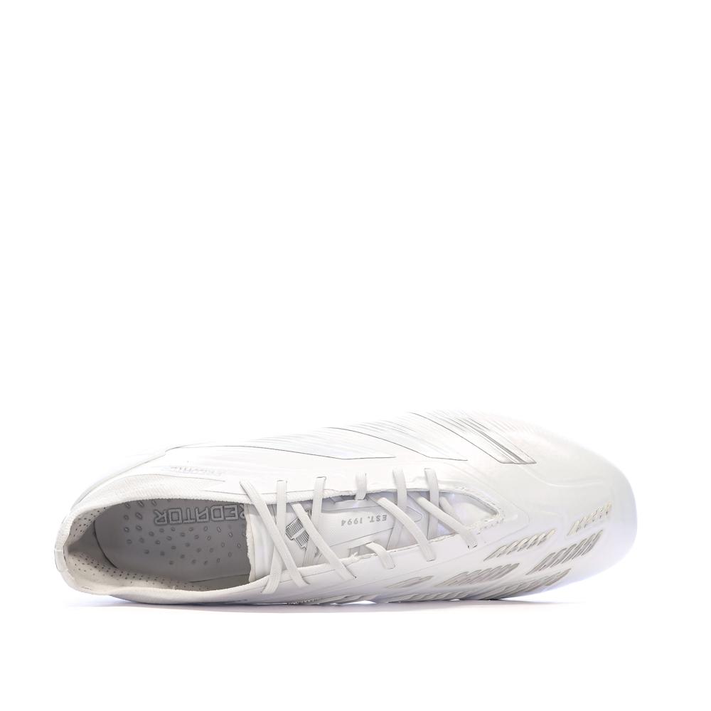 Chaussures de Foot Blanches Homme Adidas Predator Elite FG vue 4
