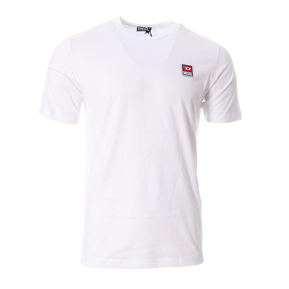 T-shirt Blanc Homme Diesel MagliettaA17135 pas cher