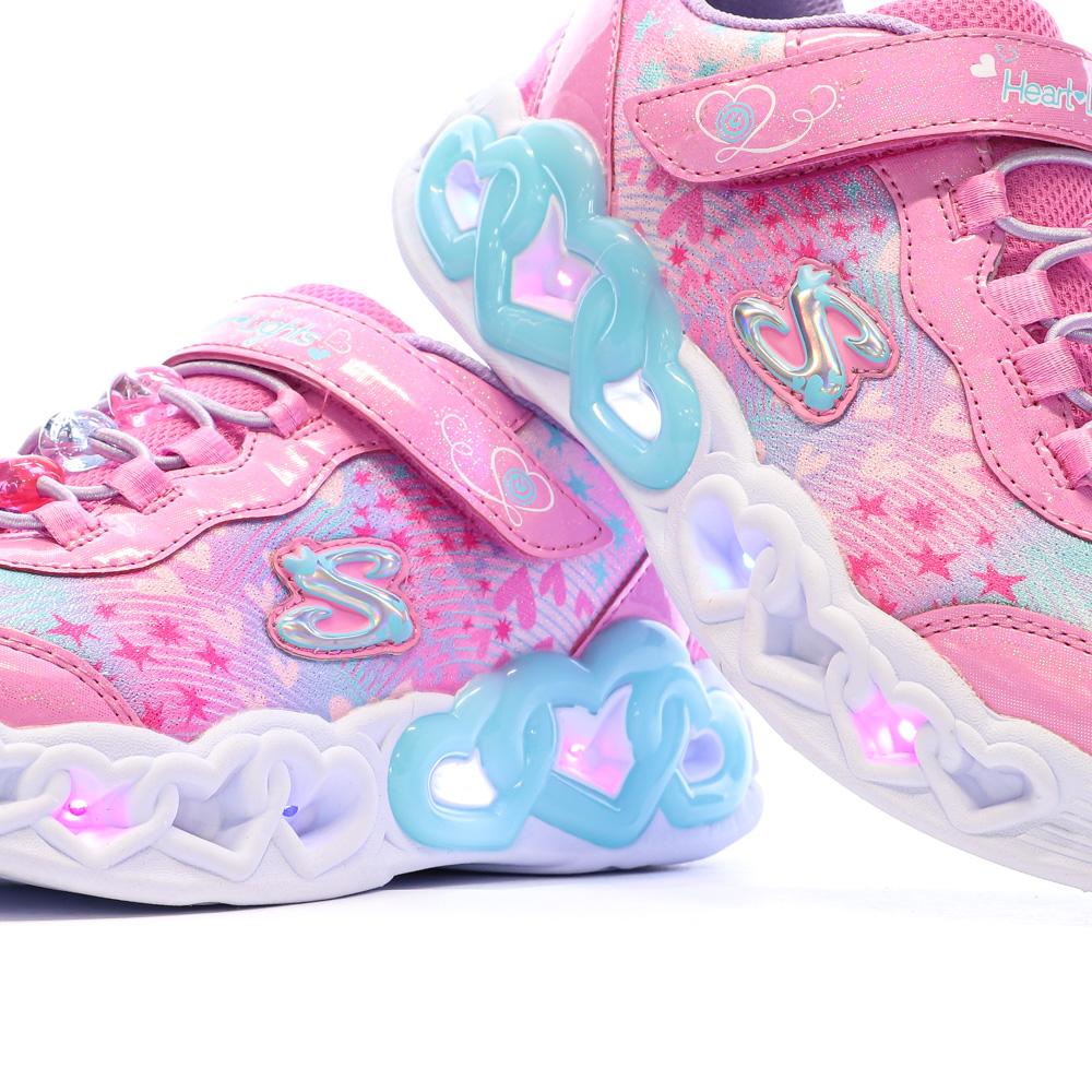 Baskets Roses/Mauves Fille Skechers Infinite Heart vue 7