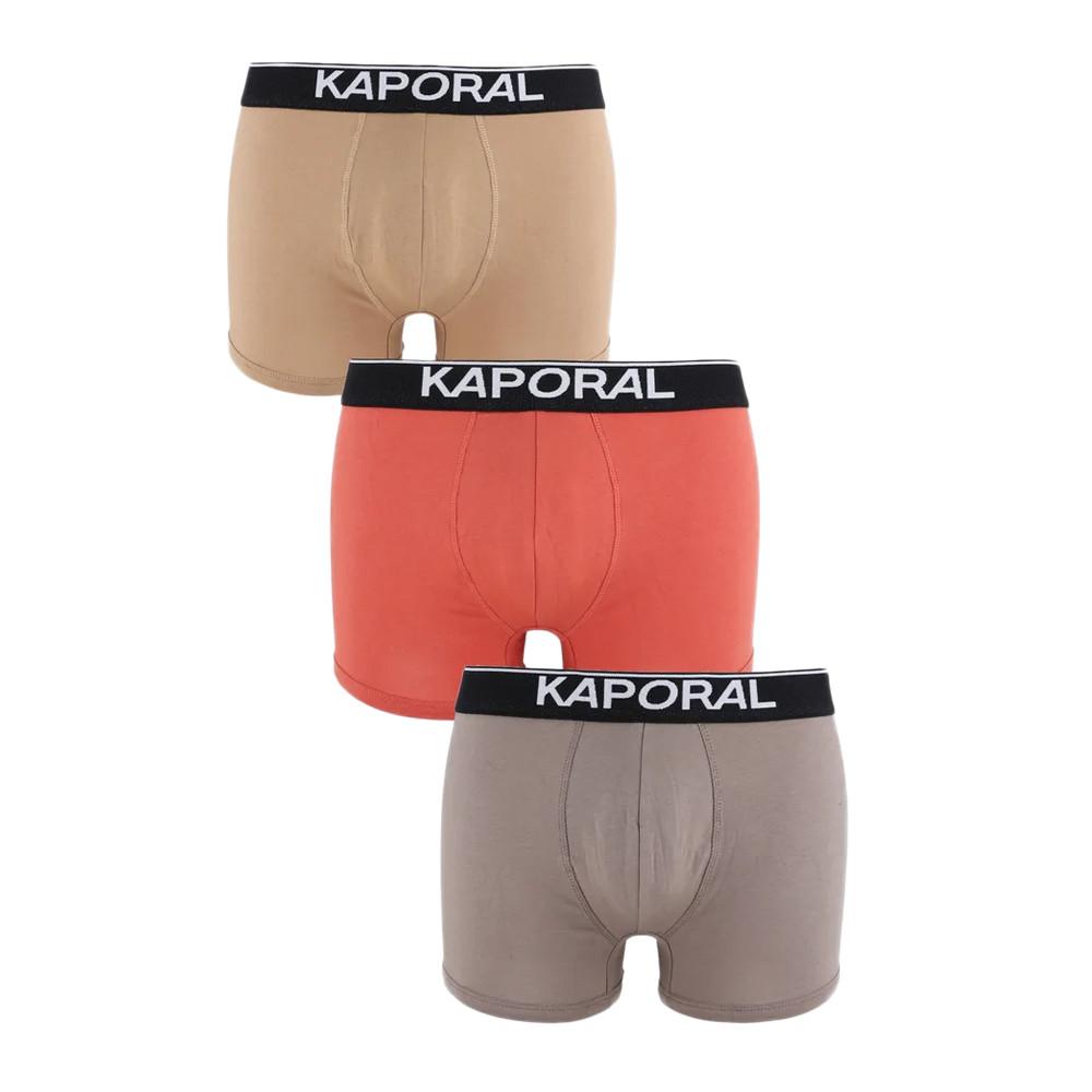 x3 Boxers Beige/Kaki/Rouille Homme Kaporal Underwear pas cher