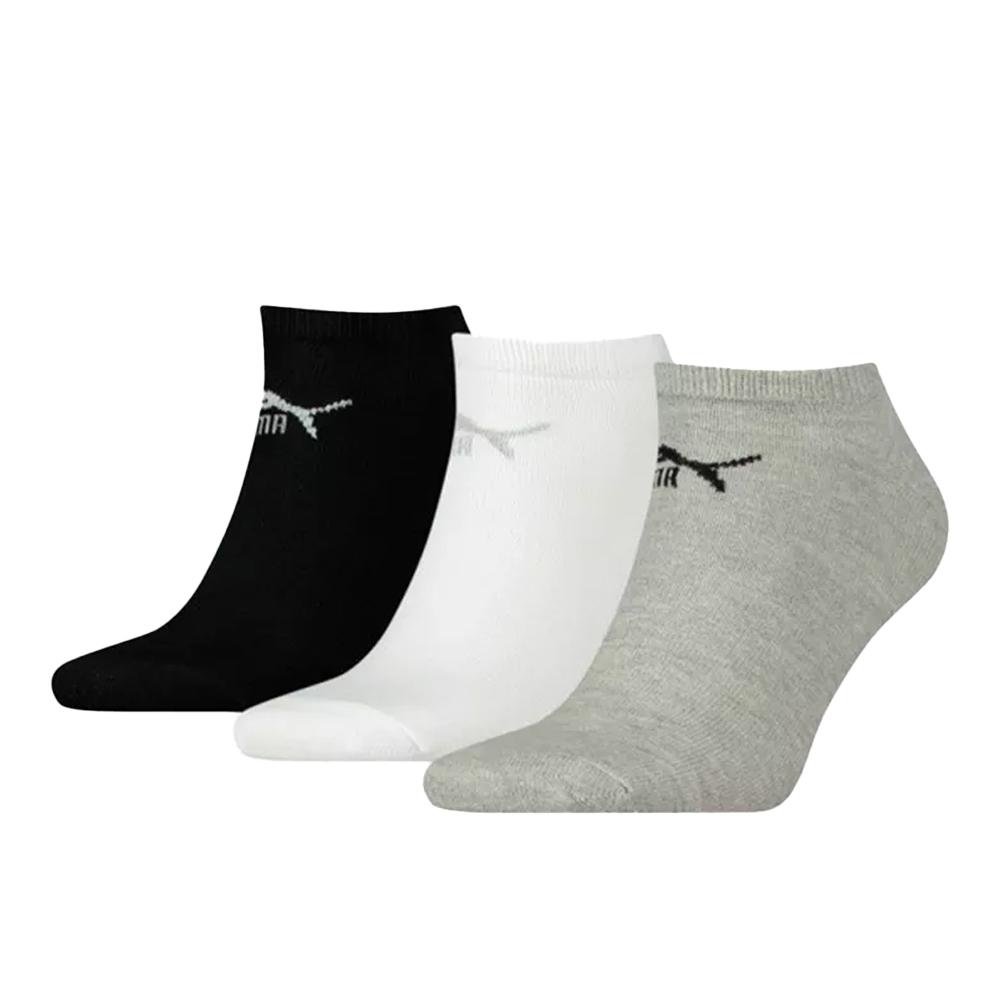 Chaussettes Blanc/Noir/Gris Homme Puma Sneaker pas cher