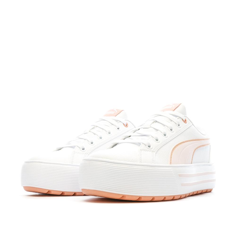 Baskets Blanc/Rose Plateforme Femme Puma Kaia 2.0 vue 6