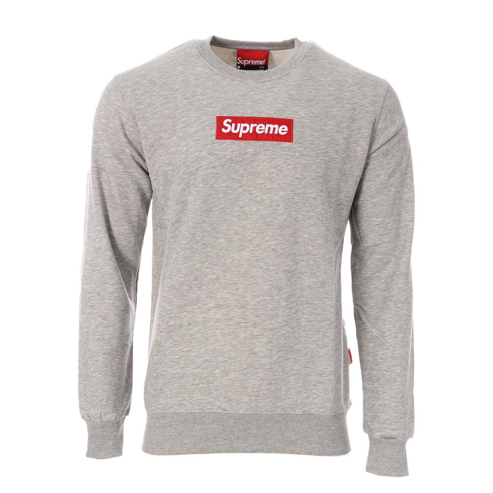 Sweat Gris/Blanc Homme Supreme Grip David pas cher
