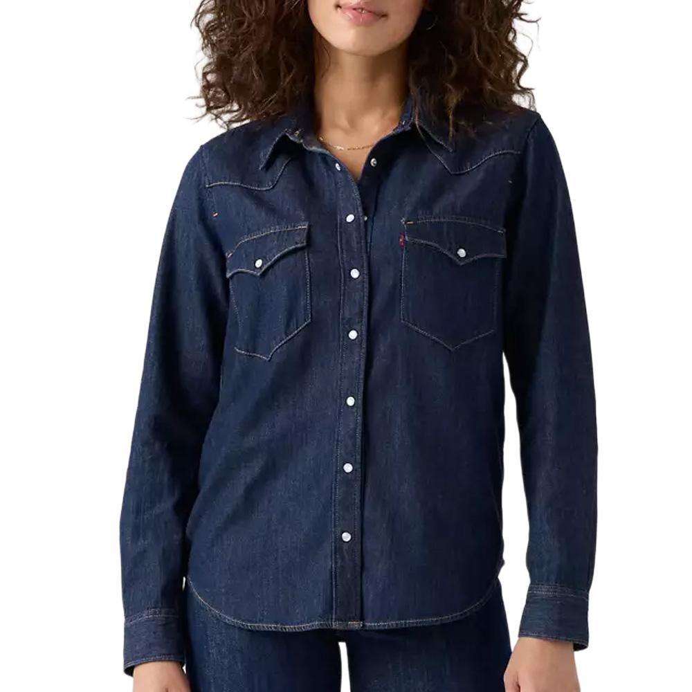 Levi's The Ultimate Western Damenhemd in Rohblau Ansicht 2