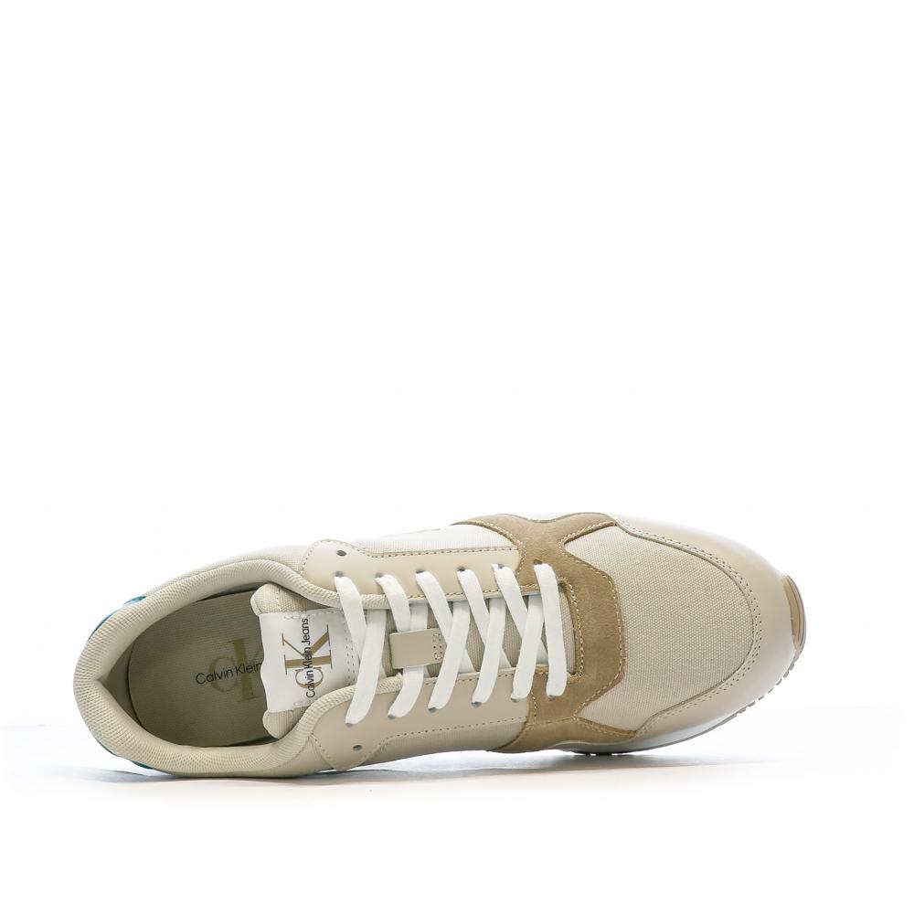Baskets Beige Homme Calvin Klein Jeans Retro Runner vue 4
