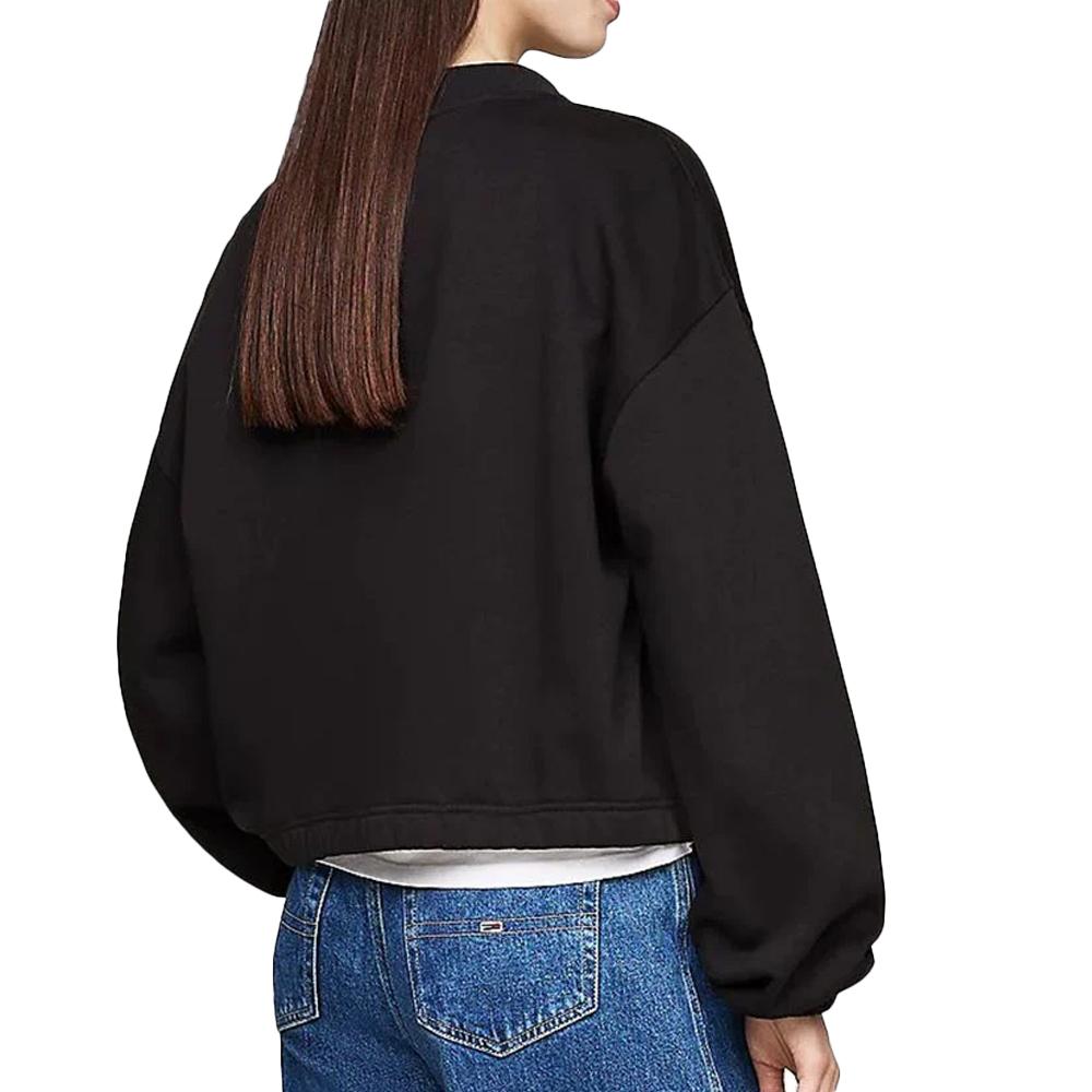 Sweat 1/4 Zip Noir Femme Tommy Hilfiger DW0DW18775 vue 2