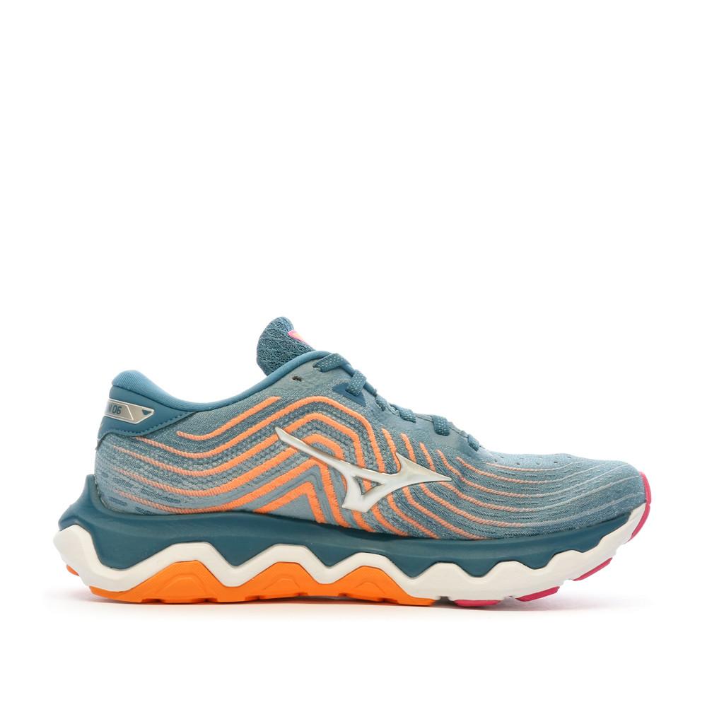 Chaussures de Running Bleu Femme Mizuno Wave Horizon vue 2