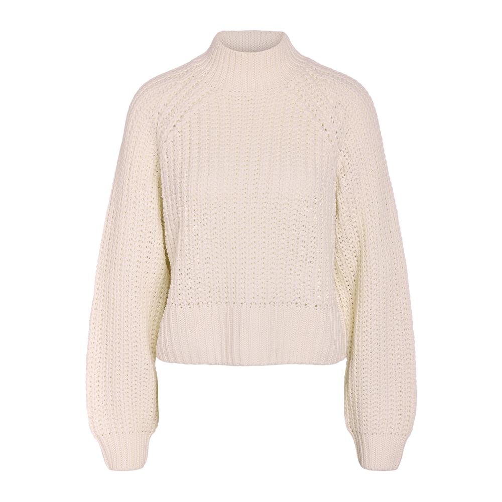 Pull en Maille Blanc Femme Noisy May Tessa High Neck pas cher