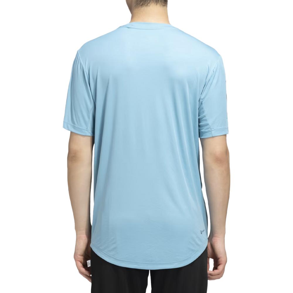 T-shirt Bleu Homme Adidas HS3263 vue 2