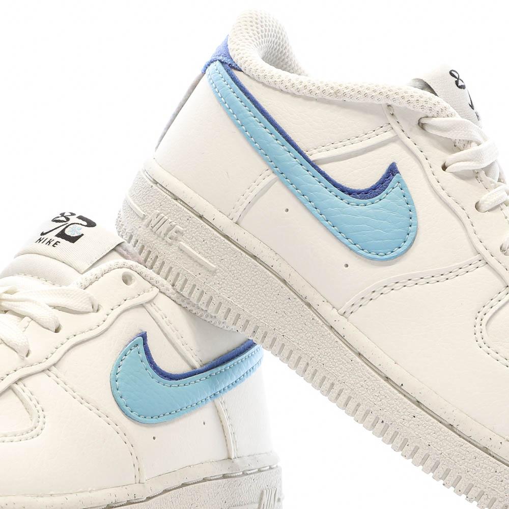 Baskets Blanche/Bleu Garçon Nike Force 1 vue 7